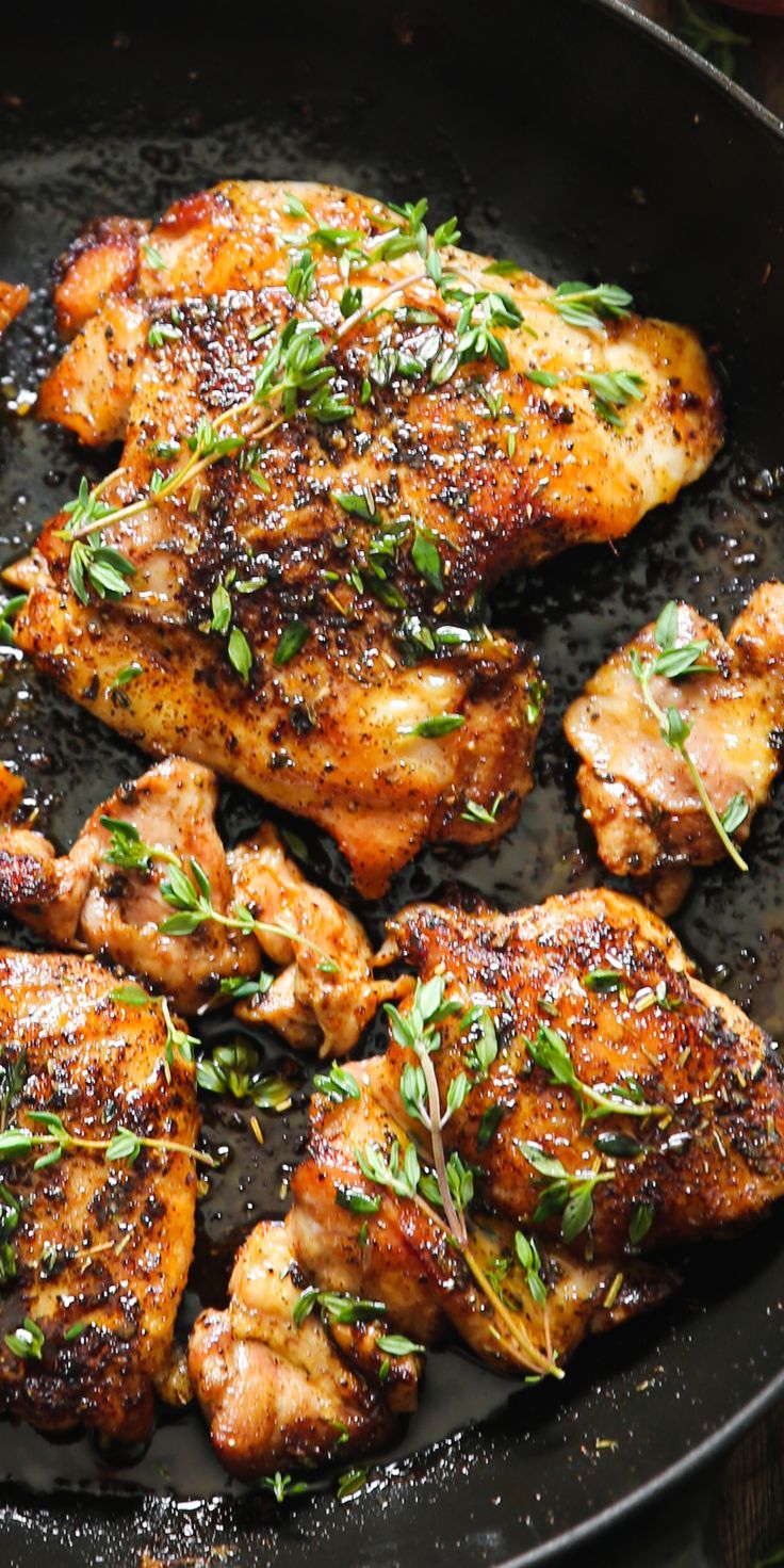 Savory Garlic Thyme Chicken Thighs (Paleo|Keto|W30|GF)