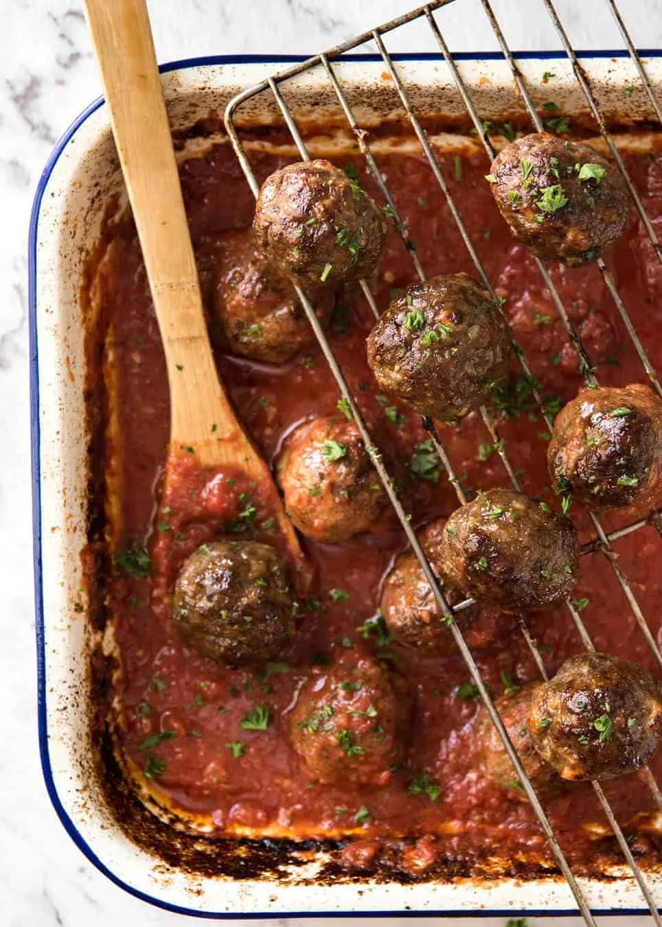 Fire-Roasted Tomato Beef Meatballs • 24g Protein • Seasoned beef meatballs simmered in a fire-roasted tomato sauce with garlic & herbs.