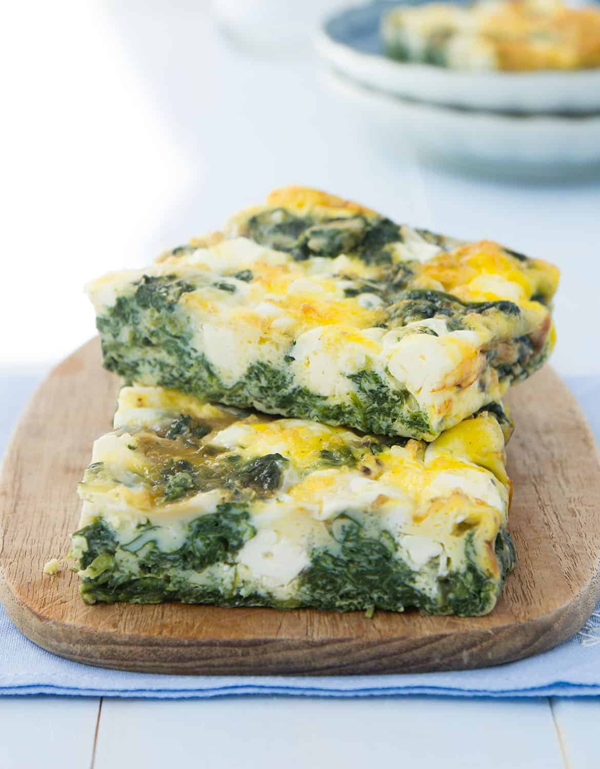 Spinach & Feta Egg Bites • 48g Protein • Fluffy egg bites with spinach and crumbled feta cheese.