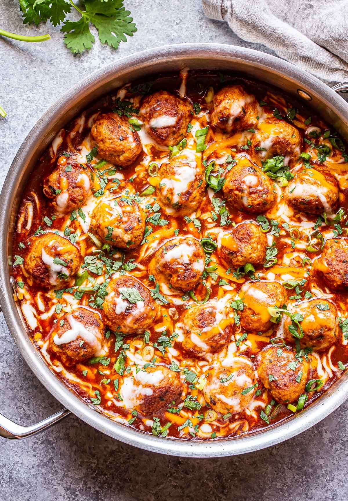 Protein Only: Cheesy Enchilada Turkey Meatballs  (15-oz)