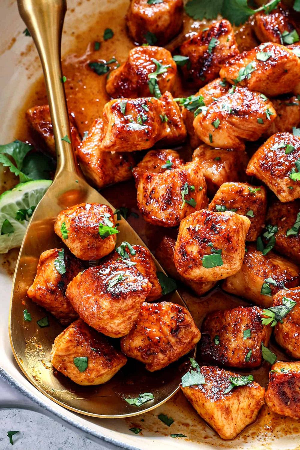 Roasted Harissa Chicken Breast Bites • 32g Protein • Tender chicken breast bites roasted with smoky North African harissa spices.