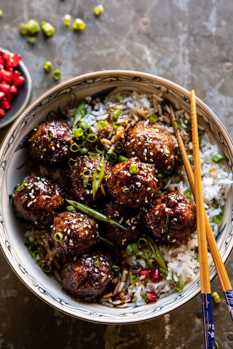 Protein Only: Orange & Thyme Beef Meatballs (15 oz) • ~57g Protein • Beef meatballs simmered in orange and fresh thyme, finished with scallions.