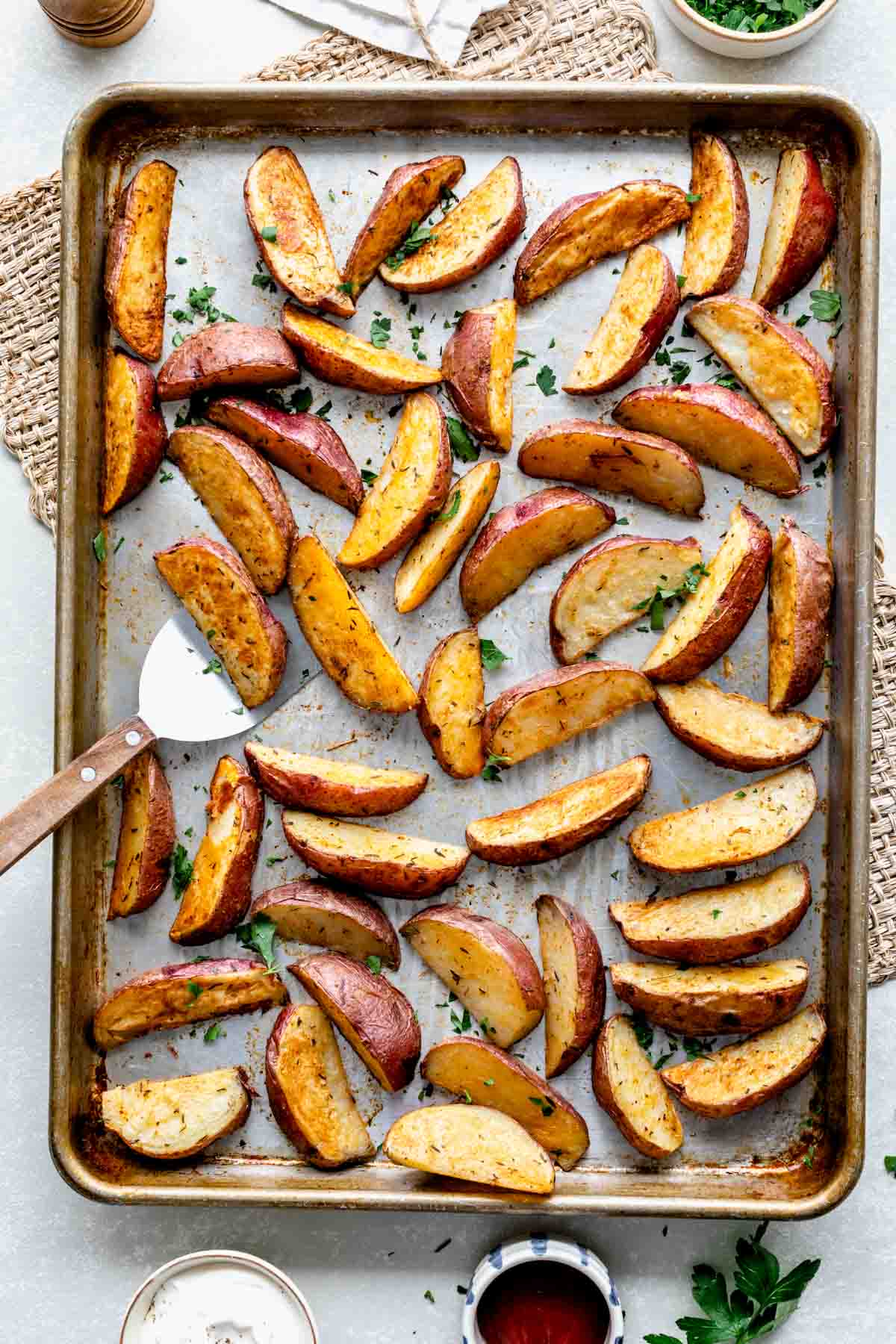Red Potato Wedges w/ Garlic & Rosemary 🌱