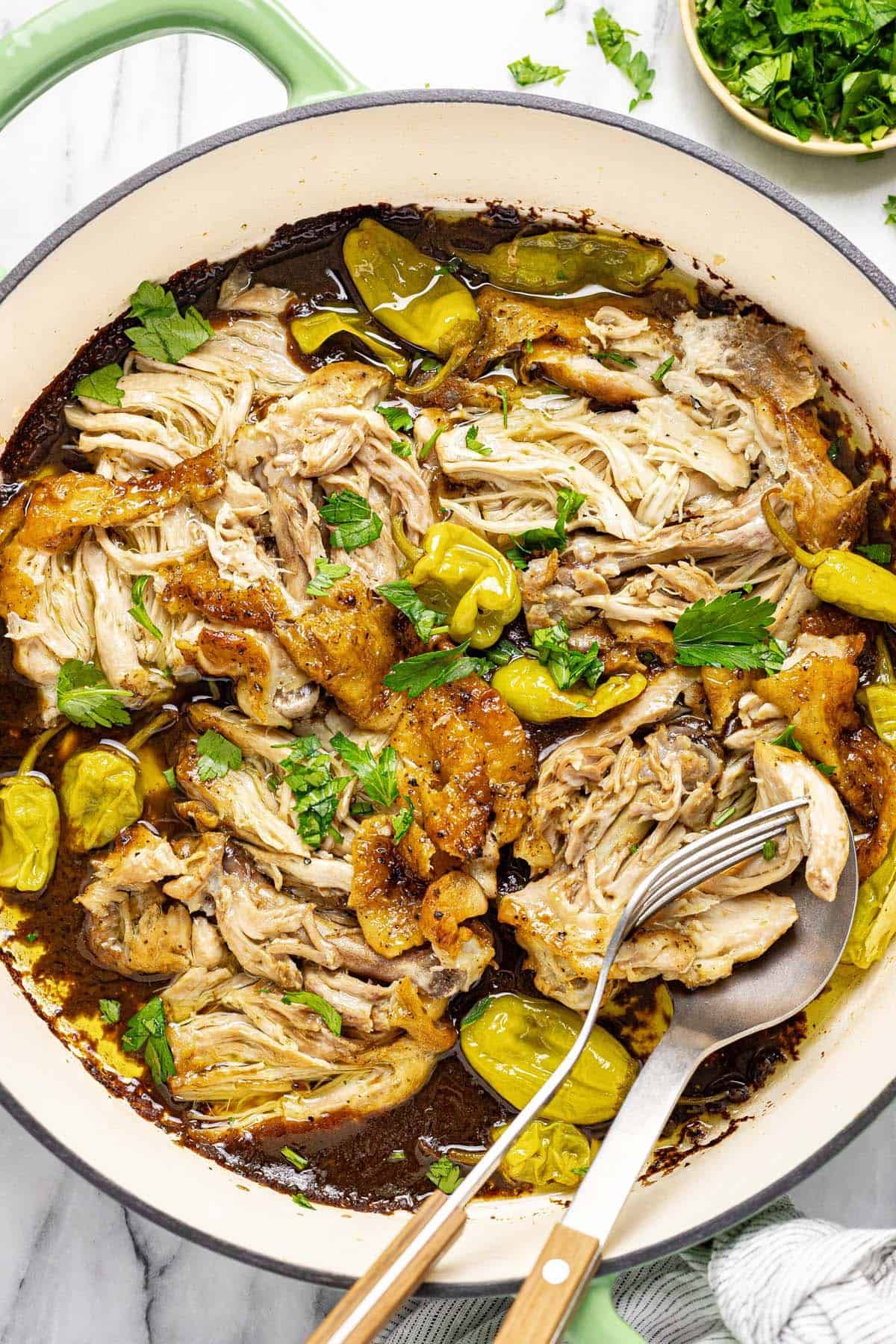 Pepperoncini Shredded Chicken Breast