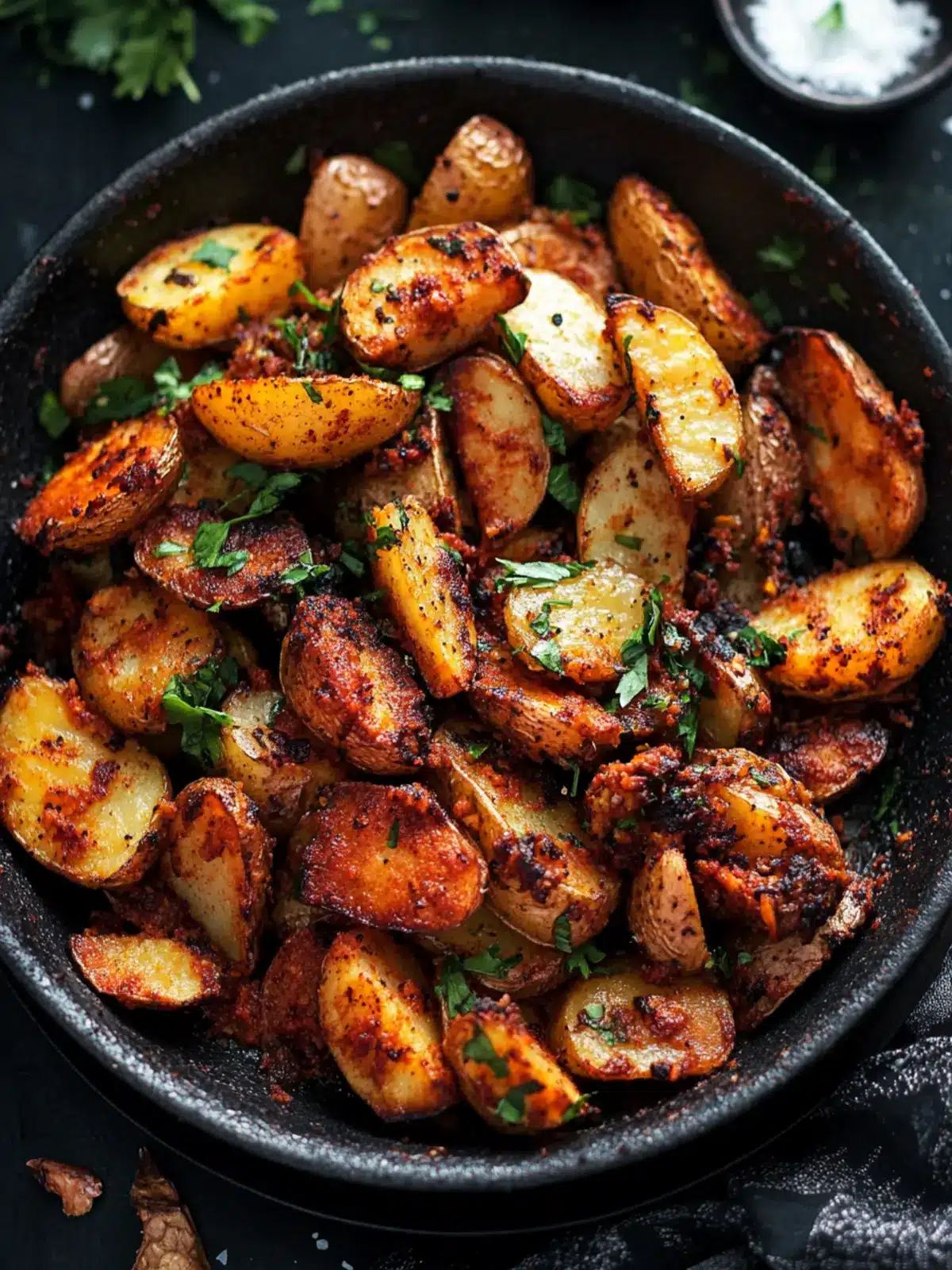 Garlic & Herb Red Potatoes — Red potatoes roasted with garlic and fresh herbs. 🌱