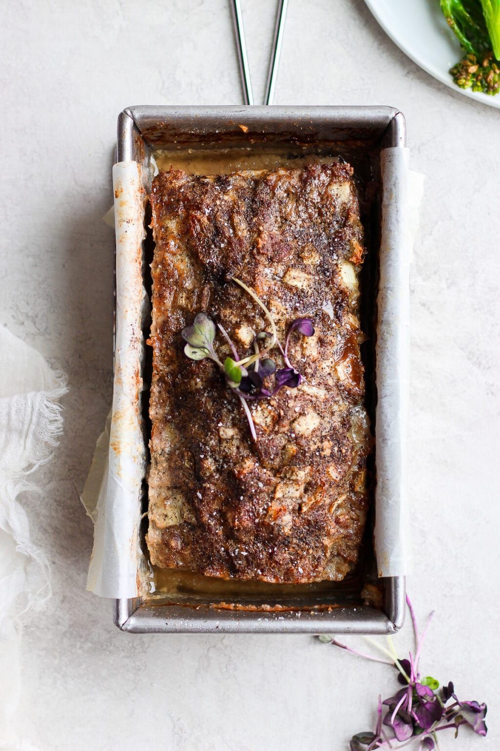 Cheddar-Stuffed Garlic Herb Beef Meatloaf