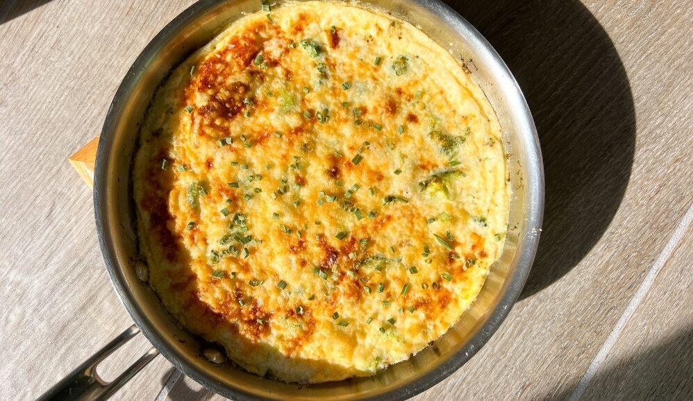 Roasted Garlic Mozzarella & Parmesan Frittata